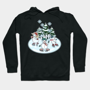 Three cute snowman Hoodie